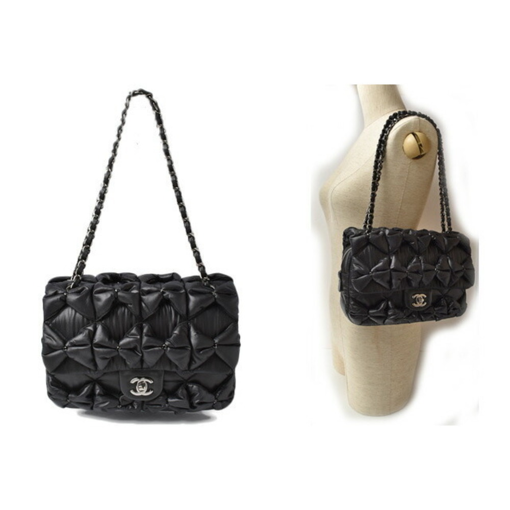CHANEL Shoulder Bag Nylon Ribbon Black - Picture 2 of 14